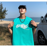 Meeste l&uuml;hikeste varrukatega T-s&auml;rgid Graafilise tr&uuml;kiga Mood Poole varrukatega T-s&auml;rgid Meeste Riided Vabaaja T-s&auml;rgid Meeste Suvised Korea retro Topid M valge