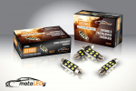 4 tk LED pirn SV8.5, C5W 12-24V CANBUS 39mm 220lm