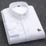 Mood tippkvaliteediga meeste pidulikud kleit-s&auml;rgid pikkade varrukatega valge puhtast puuvillast &auml;riline Slim Fit suures kontoris XL valge