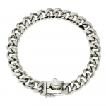 19 mm roostevabast terasest kullast koerakett kaelakee paks Kuuba l&uuml;li Pitbulli koera kaelarihma jaoks lemmiklooma kaelarihmad Chihuahua Correa Perro 18inch(46cm) h&otilde;be