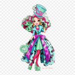 Ever After High Way Too Wonderland Madeline K&uuml;barapea Mad Iron on Heat Transfer Printing Vin&uuml;&uuml;lplaastrid Kleebis riietele Ise ise teha aplikatsioonid pestavad plaastrid