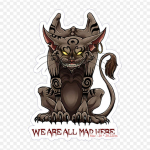 American McGee's Alice Alice Madness Returns Cheshire'i triikraud soojus&uuml;lekandega tr&uuml;kkimise vin&uuml;&uuml;lkleebised riietele isetegemise aplikatsioonid pestavad plaastrid