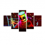DJ Marshmello elav kontsertmuusika 5 paneeli seinakunst L&otilde;uend Plakatid Elutoa maalimine Kodukaunistus Ilma raamita 20x35cm*2 20x45cm*2 20x55cm*1