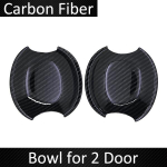 Black Carbon Fiber handle Or Chrome Side Door Cover Trim Set for Mazda 5 Premacy 2004~2018 Car Accessories 2005 2006 2007 Bowl 2 DooruGj