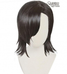 Must l&uuml;hike parukas Cosplay Anime Jujutsu Kaisen Yoshino Junpei kost&uuml;&uuml;m, kuumakindlad s&uuml;nteetilised juuksed meeste naiste parukad One Size must