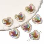 19 * 21 mm 4 tk akr&uuml;&uuml;list l&auml;bipaistvad v&otilde;ileivad kommihelmed Love Heart Suger helmed ehete tegemiseks meisterdamiseks v&otilde;lukaunistus 19*21mm 4pcs roosa