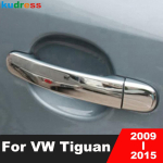 Volkswagen VW Tiguan 2009 2010 2011 2012 2013 2014 2015 ABS kroomitud k&uuml;ljeukse k&auml;epideme kate trimmib auto stiili black
