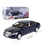 1/32 Scale Benz S600 Diecast automudeli m&auml;nguasi, tagasit&otilde;mmatav m&auml;nguasi koos heli ja valgusega lastele V&auml;ikelaste poiste t&uuml;drukute kingituste kollektsioon 1/32- 14.5x6.5x4.5cm must