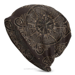 Vegvisir Viking Compass Ornament Kapott Homme Mood Kootud M&uuml;ts Norra m&uuml;toloogia Skullies Beanies M&uuml;tsid Unisex naistele Puuvillased m&uuml;tsid One Size