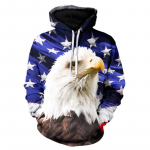 USA lipuga Pusad Meeste/naiste kapuutsiga dressipluus 3D prindiga Eagle kevad s&uuml;gismood vabaaja kapuutsiga pulloverid suures suuruses Ameerika jope 4XL