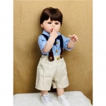 55CM Poiss Reborn V&auml;ikelapse Nukk T&auml;ieliku Keha Pehme Silikooniga Raya Elutruu Pehme Puudutus K&otilde;rge Kvaliteediga Sirgete Jalgadega Nukk Kingitused Lastele