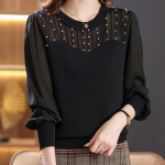 Naiste 2023. aasta kevadsuvi pullover, uus &scaron;ifoonist kudumid, naiste avar ja k&otilde;rgekvaliteediline pikkade varrukatega s&auml;rk, naiste topp One Size must