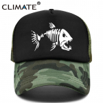 CLIMATE Fishbone Trucker Cap Unisex kalap&uuml;&uuml;gi skelett Fish Bone Cap HipHop pesapalli m&uuml;tsid Summer Fisher Unisex v&otilde;rgust m&uuml;tsid Unisex jaoks Adult 55to58cm Head