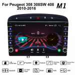 2 Din Androidi autoraadio multimeediumivideopleier Peugeot 308 308SW 408 2010-2016 jaoks Nupuga WiFi 1+16GB 1+16GB
