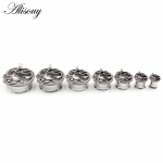 Alisouy 2tk 6-25mm Retro unikaalne roostevabast terasest maopea k&otilde;rvatunnelid pistikud laiendaja venitusm&otilde;&otilde;turid keha augustamise ehted 8mm