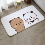 Bubu ja Dudu kodu sissep&auml;&auml;s uksematt r&otilde;du Vannitoa p&otilde;randamatid Tervitusmatt V&auml;ikese suurusega libisemiskindel vaip Magamistoa Vaip Kodukaunistus 40cm x 60cm