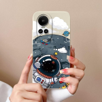 Oppo Reno jaoks 2 3 4 5 6 7 8 10 Pro 5G Reno 7 8 Lite Case Astronaut Man naiste telefonikott Pehme silikoonkaas ruudukujuline matt p&otilde;rutuskindel Oppo kaitseraua jaoks OPPO Reno2