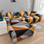 Prinditud L-kujulised diivanikatted elutoa diivanikaitse jaoks tolmuvastased elastsed venivad katted nurgadiivani katte jaoks XL (235-300cm) 1PC