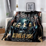 UK Judas Priest B&auml;nditekk, rock and rolli f&auml;nnidele, elutuppa ja magamistuppa, diivanile, voodisse, autosse, pehme ja hubane tekk 76x102cm(30x40in) gray