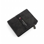 Kingdushi rahakott meestele, l&uuml;hike Euroopa stiilis lukuga pandlaga, mitme kaardiga, nullrahakott, h&auml;rmas mustriga meeste rahakott must