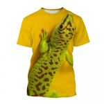 Reptile Gecko 3D-prindiga suvine &Uuml;marakaelusega meeste T-s&auml;rk vabaaja l&uuml;hikeste varrukatega &uuml;lisuure pulloveriga mood T-topsid Meeste r&otilde;ivad 3XL