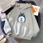 Kawaii Totoro stuudio Ghibli kapuutsid Harajuku naiste riided Jaapani animetr&uuml;kiga dressipluus 2022 uus naljakas multikas, naiste kapuuts M gray