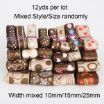 Segastiilis pol&uuml;estertr&uuml;kiga lint DIY r&otilde;ivad aksessuaarid juukseaksessuaarid v&ouml;&ouml;rihmaga lint Mixed 12yds