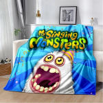 Minu laulvate koletiste videom&auml;ngu multikas Pehme pl&uuml;&uuml;sist tekk, flanelltekk elutoa voodidiivani pikniku jaoks 75x100cm (30x40inch)