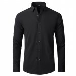 Smart Casual mitterauda pikkade varrukatega sotsiaalse &auml;ri kontori pidulik meeste kleidis&auml;rk 38 must