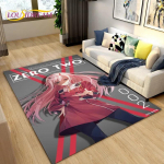 Zero Two DARLING In The FRANXX Anime Area vaip, vaipvaip elutoa diivani uksemati kaunistamiseks, Kid libisemiskindel p&otilde;randamatt 40cm x 60cm