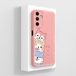 Telefoni&uuml;mbris Samsung Galaxy A15 A 15 4G 5G kate, luksuslik moodne disain matt must ruudukujuline kvaliteetne pehme vedel silikoonkest Samsungi kaitseraua jaoks Samsung A15