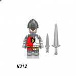 Ehitusplokid Rooside s&otilde;duri keskaegsed s&otilde;jad mini-m&auml;rulikujude kollektsioon M&auml;nguasjad lastele N309 N310 N311 N312