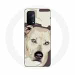 Kohver Oppo A74 Pitbull Dog White jaoks
