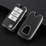 Car Folding Flip Key Case Protective Cover Bag Shell Holder Keychain for Roewe RX5 i6 i5 RX3 RX8 for MG ZS MG6 EV EZS HS punane