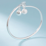 S999 Sterling H&otilde;be Sile Avatud &Uuml;mmargune Pall K&auml;ev&otilde;ru Moekas ja Mitmek&uuml;lgne T&auml;ielikult H&otilde;bedane K&auml;ev&otilde;ru Kingituseks T&uuml;drukutele ja Emale Adjustable size h&otilde;be