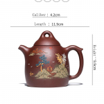 250 ml originaal Mine Purple Clay Kuulus Purpurne Savipott Puhas k&auml;sitsi valmistatud Mountain View Qin Quan teekann 250ml pruun