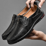 Meeste mokassiinidest Loafer-s&otilde;idukingad Comfort Flats, vabaaja suvised plusssuuruses veejalatsid EU: 38 must