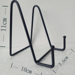 Mustast rauast molbertist dekoratiivne taldrikuriiuli kuvaalus dekoratiivsetele taldrikutele, raamatutele, tahvelarvutitele, lauaarvutite metallist pildiraamile 4.5 Inch