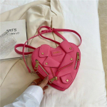 Mootorratta stiilis riided kujuga Crossbody kott Spice Girl Style &otilde;lakott naistele s&uuml;damekujuline k&auml;ekott Armastuse k&auml;ekott roosa