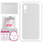 apgo Protective Skin Sticker for the back compatible with Meizu 16s, Wrap Film, Foil, Vinyl - Pattern Transparent Carbon
