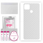 apgo Protective Skin Sticker for the back compatible with Realme Narzo 30A, Wrap Film, Foil, Vinyl - Pattern Transparent Carbon