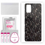 apgo Protective Skin Sticker for the back compatible with Oppo A92, Wrap Film, Foil, Vinyl - Pattern Carbon Black Pixel