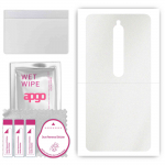 apgo Protective Skin Sticker for the back compatible with Xiaomi Redmi 8, Wrap Film, Foil, Vinyl - Pattern Matte Transparent