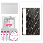 apgo Protective Skin Sticker for the back compatible with TCL TAB 8 LE, Wrap Film, Foil, Vinyl - Pattern Carbon Black Pixel