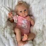 18-tolline Bettie Reborn Baby Doll Avatud silmad Elutruu pehme puutega riidest keha Kaisutav vasts&uuml;ndinud nukk mitmest kihist maalib 3D-nahka emuleerivaid nukke lastele cloth body