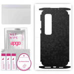 apgo Protective Skin Sticker for the back+sides compatible with Xiaomi Mi 10 Ultra, Full Wrap Film, Foil, Vinyl - Pattern Black Honeycomb