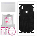 apgo Protective Skin Sticker for the back+sides compatible with vivo Z3, Full Wrap Film, Foil, Vinyl - Pattern Black Camo