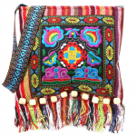 Hmongi vintage etnilise &otilde;lakotti tikandid Boho Hippie tuti kandik 29x26cm punane