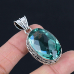 Akvamariin v&auml;&auml;riskivi ripats massiivne 925 sterlingh&otilde;be ripats ehted kingitus unisexile