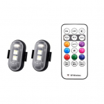 LED-strobe droonivalgusti kaugjuhtimispuldiga mitme režiimiga v&auml;rvimuutev kokkup&otilde;rkevastane mini 2pcs
